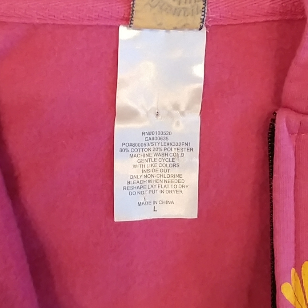 The Little Mermaid Disney Zip Hoodie Jacket Size L - Picture 6 of 6
